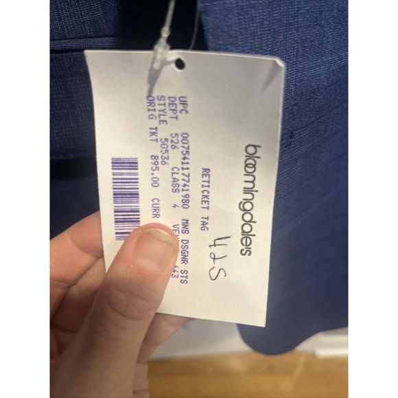 BOSS Huge Genius Wool Blue Tonal Slim Fit Suit Drago Super 160 42S US 52C IT - Picture 3 of 9